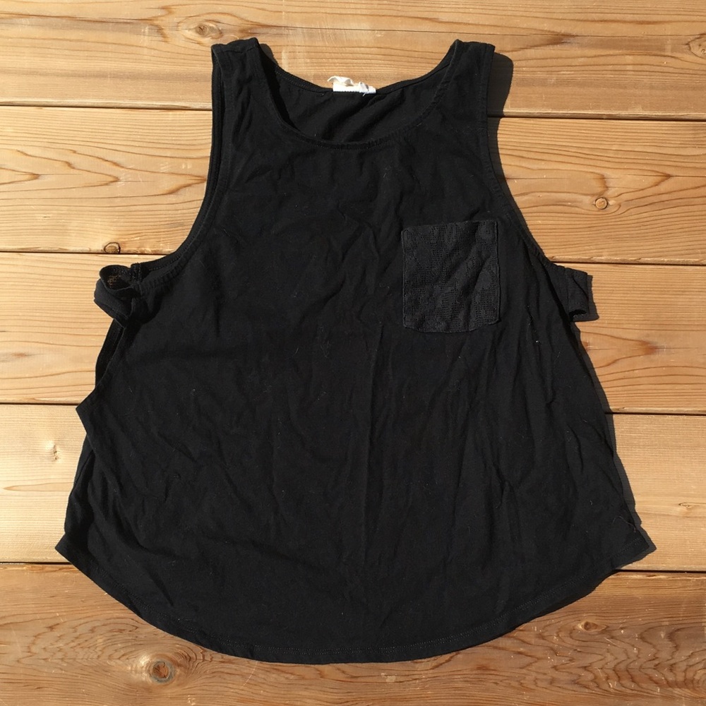 Black LA Hearts Pacsun high neck black tank top